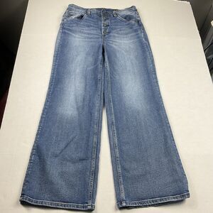 BlankNYC The Chrystie High Rise Cropped Wide Leg Jeans 29 Blue 70s Retro Palazzo